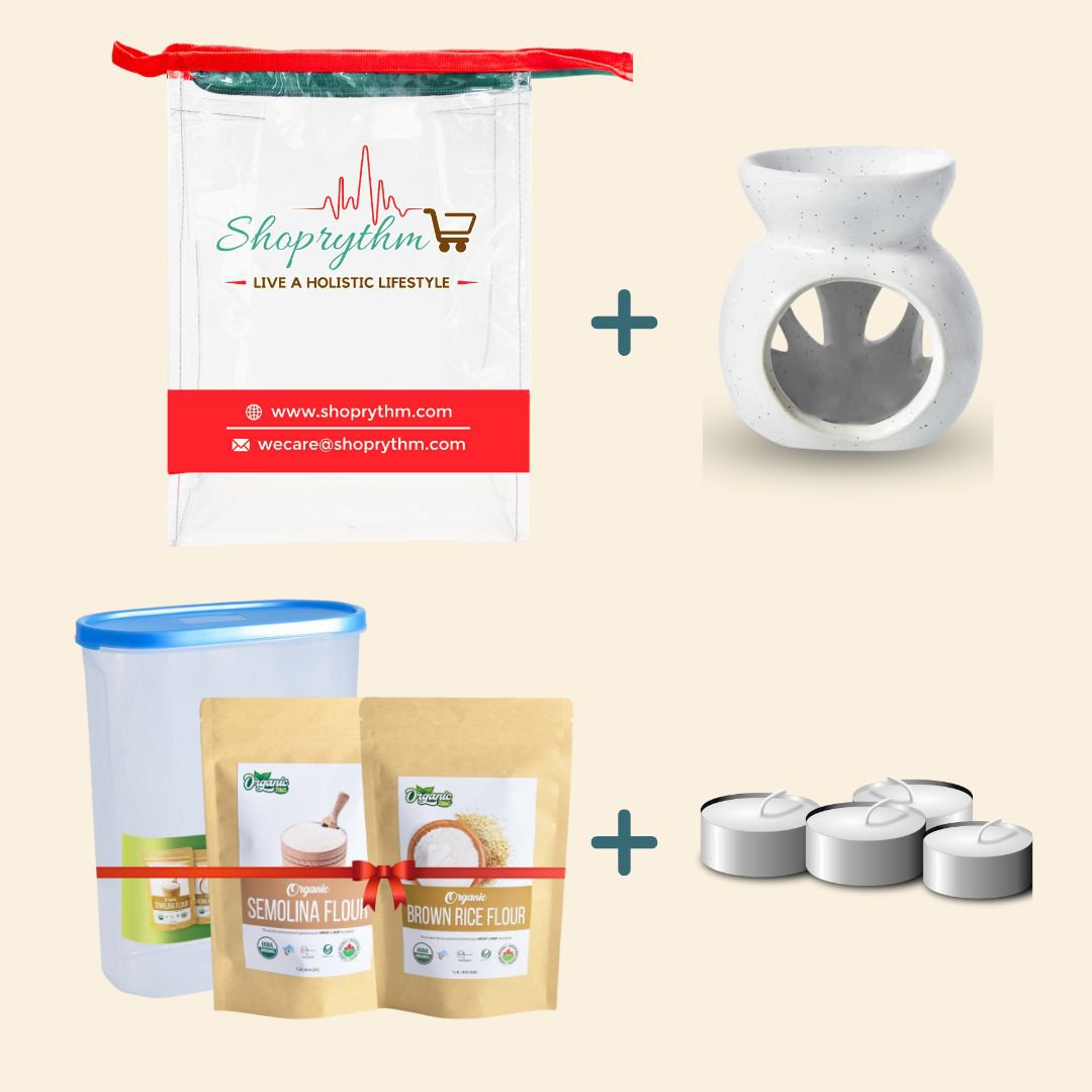 Organiczing Combo Kit Organiczing Combo Kit Organic Semolina Flour & Brown Rice Flour Gift Combo With Attractive Jar